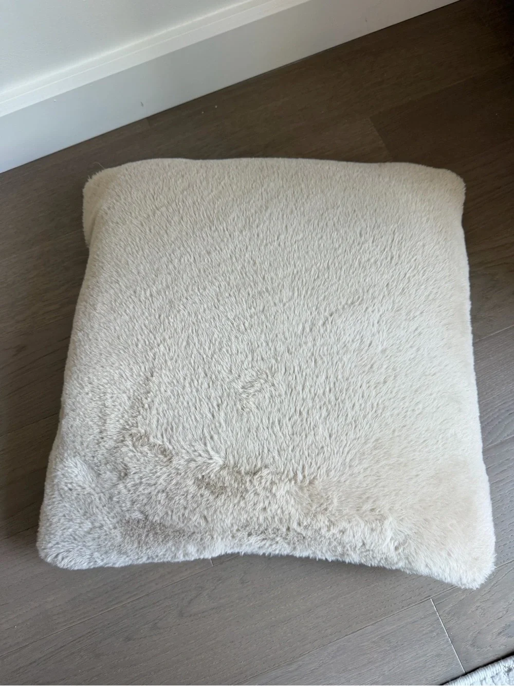 Anthropologie Woven Faux Fur Pillow
